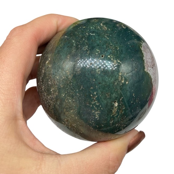 Ocean Jasper Sphere Natural Stone Crystal Crystals 73mm - Picture 7 of 10